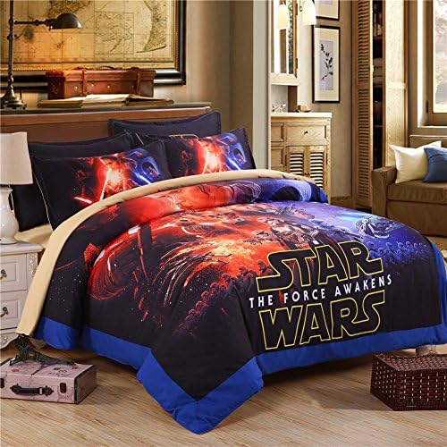 Prom Style 100% Cotton The Amazing 3d Star Wars Pattern Bedding Sets Duvet Cover Set Colorful Queen Size
