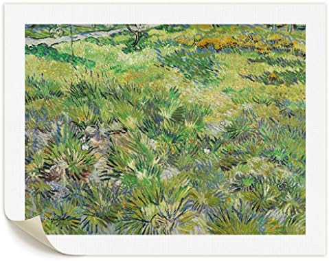 Stretched Painting Canvas Print by Vincent Van Gogh Reproduction Long Grass with Butterflies Unframed 11.8x15.7 inch