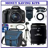 Dental-Medical Digital SLR OutFits: Canon EOS Rebel T1i 15.1 MP CMOS Digital SLR Camera [Body] + Sigma Flash Macro Ring EM-140 DG for Canon SLR Cameras + Sigma 70mm F/2.8 EX DG Macro Lens + Willoughby's Dental/Medical Accessory Bundle