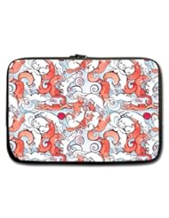 PC Accessory: Red and White Fox 13"Inches Sleeve For Macbook Pro - ZakkaShopping
