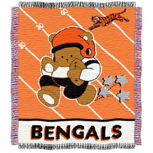 NFL Cincinnati Bengals 36-Inch-by-46-Inch Woven Jacquard Baby Throw