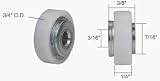 CRL 1" Flat Edge Nylon B.B. Sliding Shower Door Roller - Package