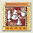 Tile Trivet 701 ~Coffee art- Cappucino, Latte~ 6 inch x 6 inch