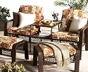 Strathwood Anacapa Resin Wicker Two-Seater Arm Chair and Ottoman Set
