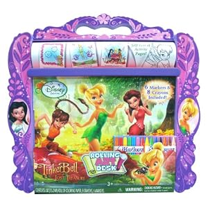 tinkerbell toys. rolling art desk