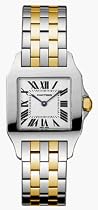 Cartier Women's Santos Demoiselle Stainless Steel and 18K Gold Watch #W25066Z6