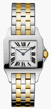 Cartier Women's Santos Demoiselle Stainless Steel and 18K Gold Watch #W25066Z6