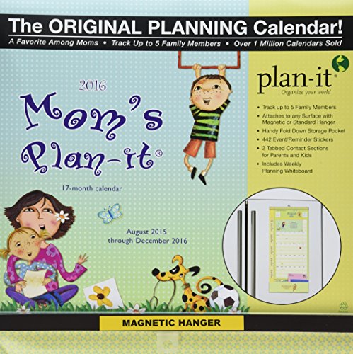 Wells Street by Lang Mom's 2016 Plan-It Plus, August 2015 to December 2016, 12 x 26.5 inches (7009167)