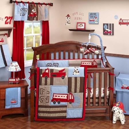 fire truck baby bedding