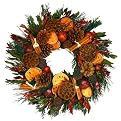 Winter Cabin Wreath - 18"