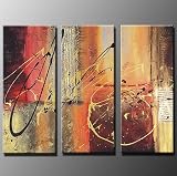 Abstract Decorative Modern Oil Painting Hand Painted Wall Art 3 Piece