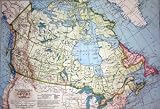 Canada Map Decorative Paper by Cavallini & Co. - Gift Wrap: Set of Four (4) Sheets