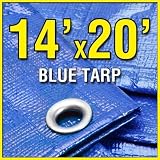 14' X 20' Blue Multi-Purpose 6-mil Poly Tarp for Boat, Truck, RV Cover 14x20... by Grizzly