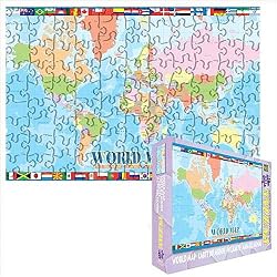 Map of the World Jigsaw Puzzle - 100 pieces