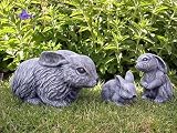 Eigenschaften Tiefes Kunsthandwerk GbR  / Steinfigur Tierfigur Hase Hoppel Set schiefergrau