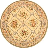 Safavieh Rugs French Tapis Collection FT210B-4R Ivory/Light Peach 4' x 4' Round
