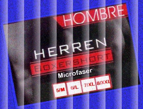 4er Pack Boxershorts Microfaser schwarz mit Streifen von Hombre in 4 Größen