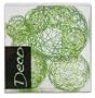 Drahtb�lle Set 10 tlg.: 1x8 cm + 3x5 cm + 6x3 cm. Farbe APFELGR�N-53