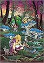 Alice in Wonderland (Alice, White Rabbit, Caterpiller) Art Poster Print - 24" X 36"