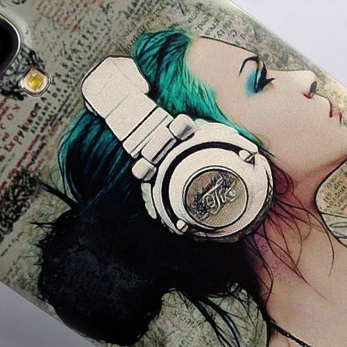 TONYYAN Samsung Galaxy S4 DJ Girl Pattern Replacement Battery Cover Back Housing Battery Door Rear Case for Galaxy S IV Galaxy SIV i9500