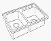 Double Bowl Offset Deck Sink (NLB250)
