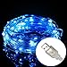 Excelvan Safe Low Voltage 10m/33ft 100 LED String Lights Copper Wire, USB Operated Waterproof Decorative Fairy Starry Lights for Christmas, Wedding, Home, Patio, Garden and Party, Holiday, Blue
