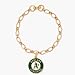 Oakland Athletics A's Gold Tone Single Charm Bracelet