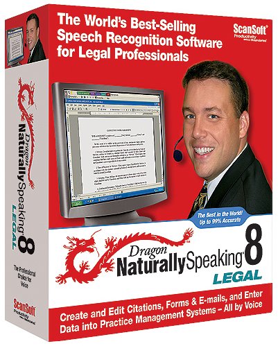 Software: ScanSoft Dragon NaturallySpeaking 8 Legal