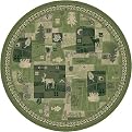 Deer Trail Rug- Peridot(7'7" Round)
