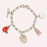 Boston Red Sox Charm Silver Tone Charm Bracelet