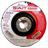 SAIT 20060 Type 27 4-1/2-Inch x 1/4-Inch x 7/8-Inch 13300 Max RPM Grade A24N Fast Depressed Center Grinding Wheels - 25 Pack