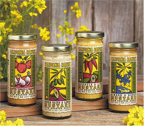 Ginger & Honey Flavored Mustard 8 oz by GrapeVine Trading Company