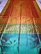 Designer Brocade Zari Saree Sari- Bollywood Orange Wedding Silk Sari Material