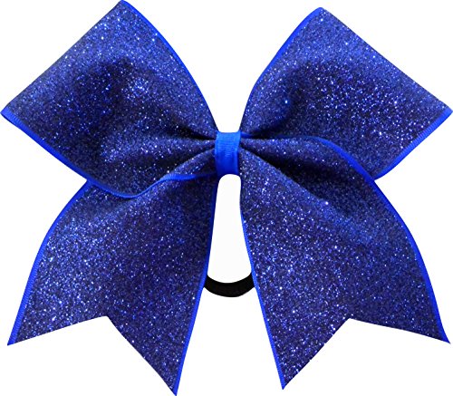Sparkle Bows Cheer Glitter Cheer Bow (Royal Blue)