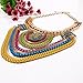 Qiyun (TM) Funky Ethnic Tribal Colorful Multiple Chain Bib Choker Statement Collar Necklace
