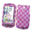 Samsung Epic 4G (Sprint) Snap-on Protector Hard Case Rhinestone Cover "Pink & Silver Checkers" Design