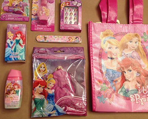 Bundle - 16 Items: Disney Princess Gift Filled Tote Bag