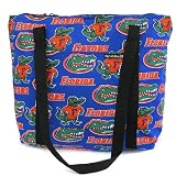 Florida Gators Tote Bag University of Florida Cotton with WATERPROOF LINING UNDERSIDE Travel Bags, for Gym or Beach Best Cute Unique GIFT IDEA for Him Her Man Men DAD MOM Mother Woman Women Ladies