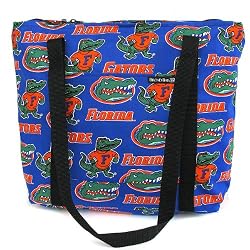 Florida Gators Tote Bag University of Florida Cotton with WATERPROOF LINING UNDERSIDE Travel Bags, for Gym or Beach Best Cute Unique GIFT IDEA for Him Her Man Men DAD MOM Mother Woman Women Ladies
