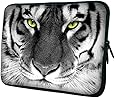 Waterfly&reg; Snow Tiger 15" 15.4" 15.6" Inch Laptop Notebook Computer Netbook Soft Neoprene Sleeve Bag Case Cover Pouch Holder for Apple Macbook Pro 15 Macbook Air 15.4" TOSHIBA Satellite C850D-11Q 15.6" HP Pavilion dv5 15.4" Dell Inspiron 1501 15.4" Acer Apsire Windows 8 And Most 15" 15.4" 15.6" Inch Laptop Ultrabook Chromebook Laptop Notebook