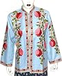 Wool Jacket - Womens Outerwear Vests Hand Embroidery Evening Dress Handmade in Kashmir Size 14