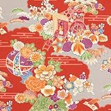 61YB i8ukTL. SL160  beautiful Japanese Flowers Kokka Canvas Fabric Japan (Sold in multiples of 0.5 meter)