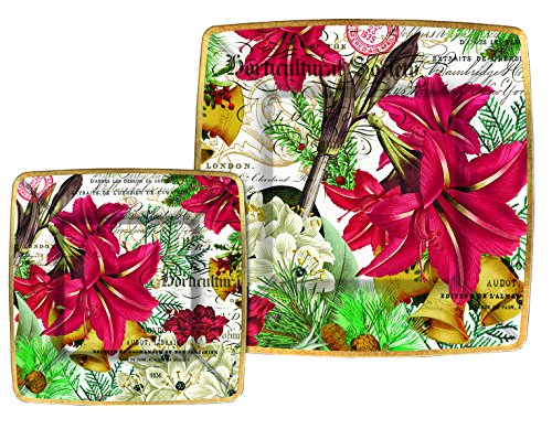 Michel Design Works 8 Count Dinner Square Paper Plates, Joyous Christmas Michel Design Works 8 Count Dinner Square Paper Plates, Joyous Christmas