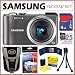 Samsung HZ35W 12MP Digital Camera with Built-in GPS and 15x Optical Zoom featuring 3.0-inch AMOLED Display + 4GB Accessory Kit