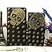 Retro Cool Punk Skull Studs Wallet Crocodile Pu Leather Cover Case for Iphone 6 (4.7 inches)