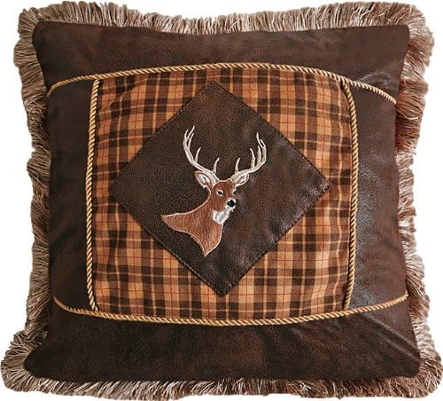 Faux Leather Buck Pillow