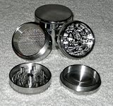 Four Piece Herb, Spice or Tobacco Pollen Grinder, 42 mm diameter (1.65")