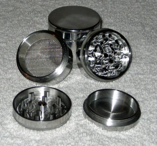 Find Bargain Four Piece Herb, Spice or Tobacco Pollen Grinder, 42 mm diameter (1.65)