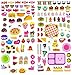 3D-SET008 - 8 Sheets of 3d Stickers For Kids (Food Stickers, Fruit Stickers, Vegetable Stickers) - Puffy Stickers - Dimensional Stickers - Cool Stickers - Size 3.75 X 7.5 Inch./sheet