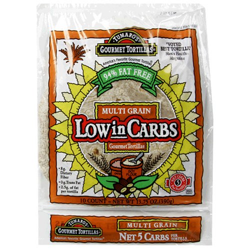 Tumaro's Low in Carbs 8-Inch Tortillas, Multigrain, 13.75-Ounce Packages (Pack of 6)